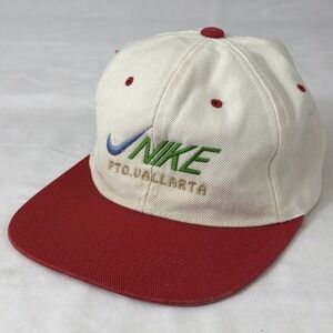Puerto Vallarta Mexico Nike Swoosh Logo One Size Hat Cap Tourist Travel Rare Hat